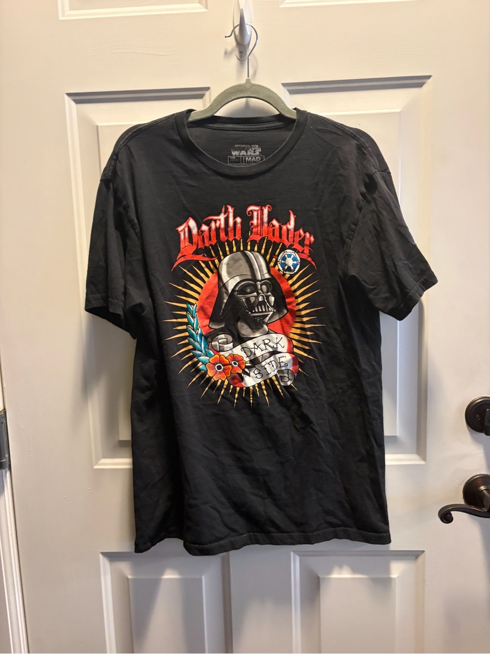 MAD Engine Star Wars Darth Vader Graphic Tee - Black with Red and Gold Accents